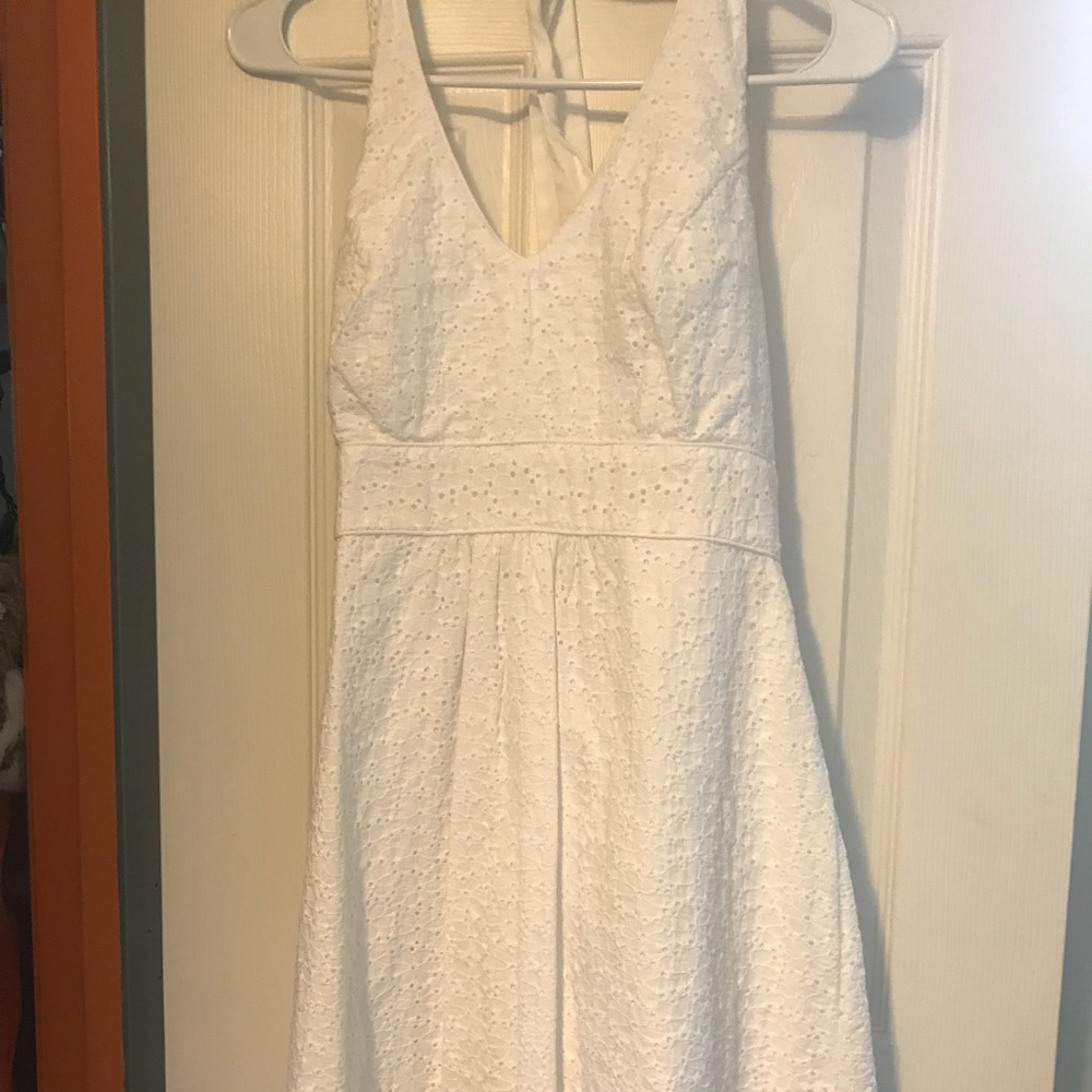 White eyelet sundresses